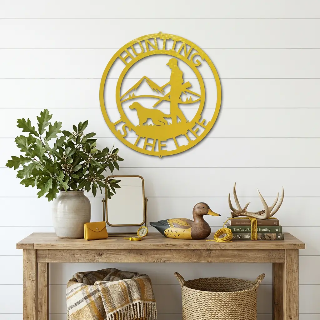 The Hunter Personalized Monogram Indoor Outdoor Steel Wall Sign