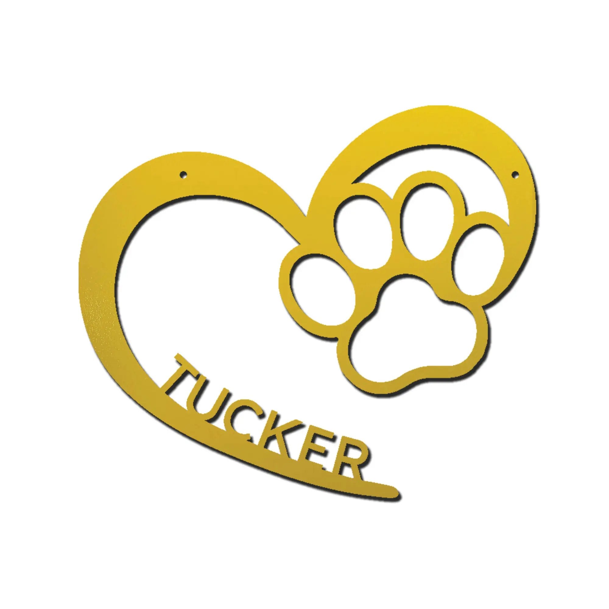 Personalized Puppy Love Metal Wall Art – Custom Dog Paw Heart Sign – Pet Name Metal Decor – Dog Lover Gift – Indoor Outdoor Steel Sign
