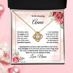 To My Amazing Granddaughter Love Knot Necklace Personalized Message Card