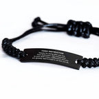 Yoga Instructor Black Braided Leather Rope Engraved Bracelet - Thanks for being who you are - Birthday Christmas Jewelry Gifts Coworkers Colleague Boss