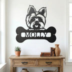 Choose Your Dog Breed Personalized Metal Wall Art – Custom Dog Name Sign, Dog Lover Gift, Laser Cut Steel Wall Hanging