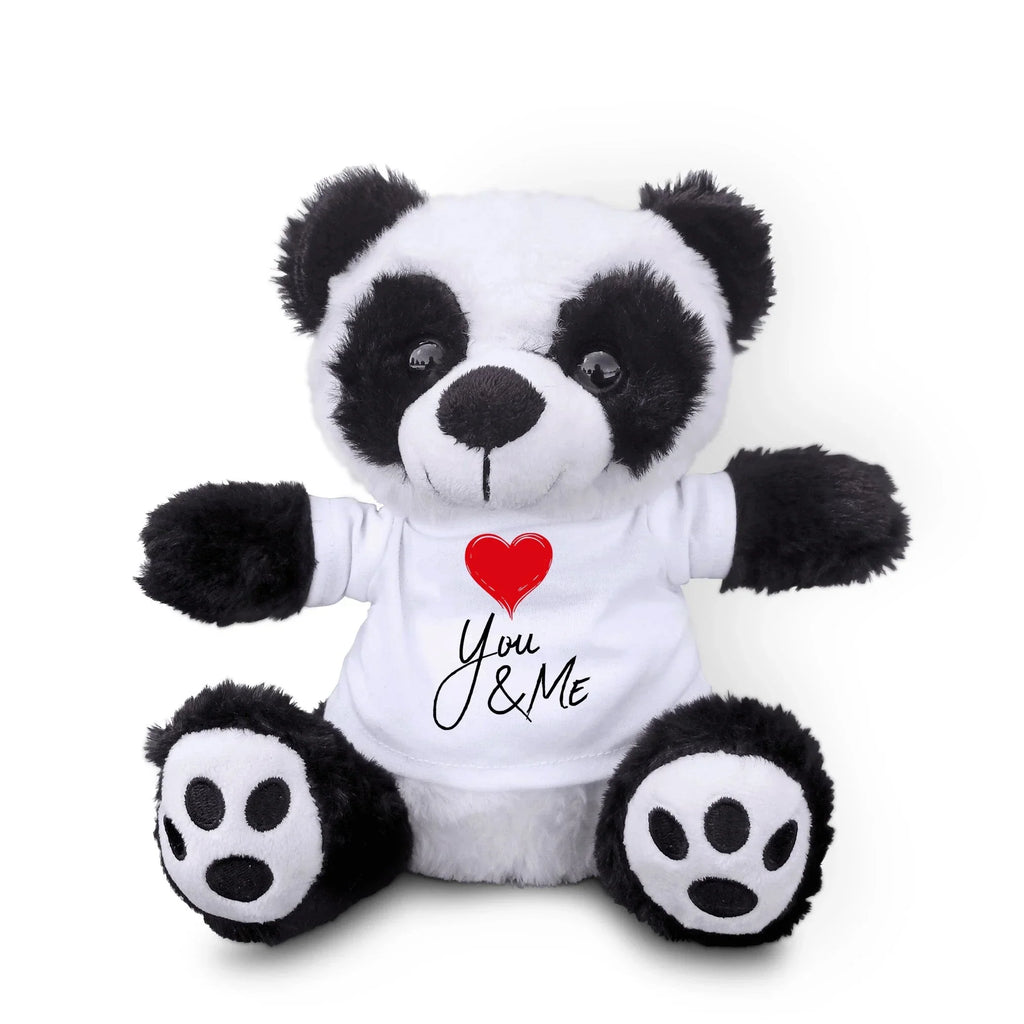 You and Me - Plush Lamb, Panda, or Teddy Bear with Tee Shirt Romantic Gift for Sweetheart