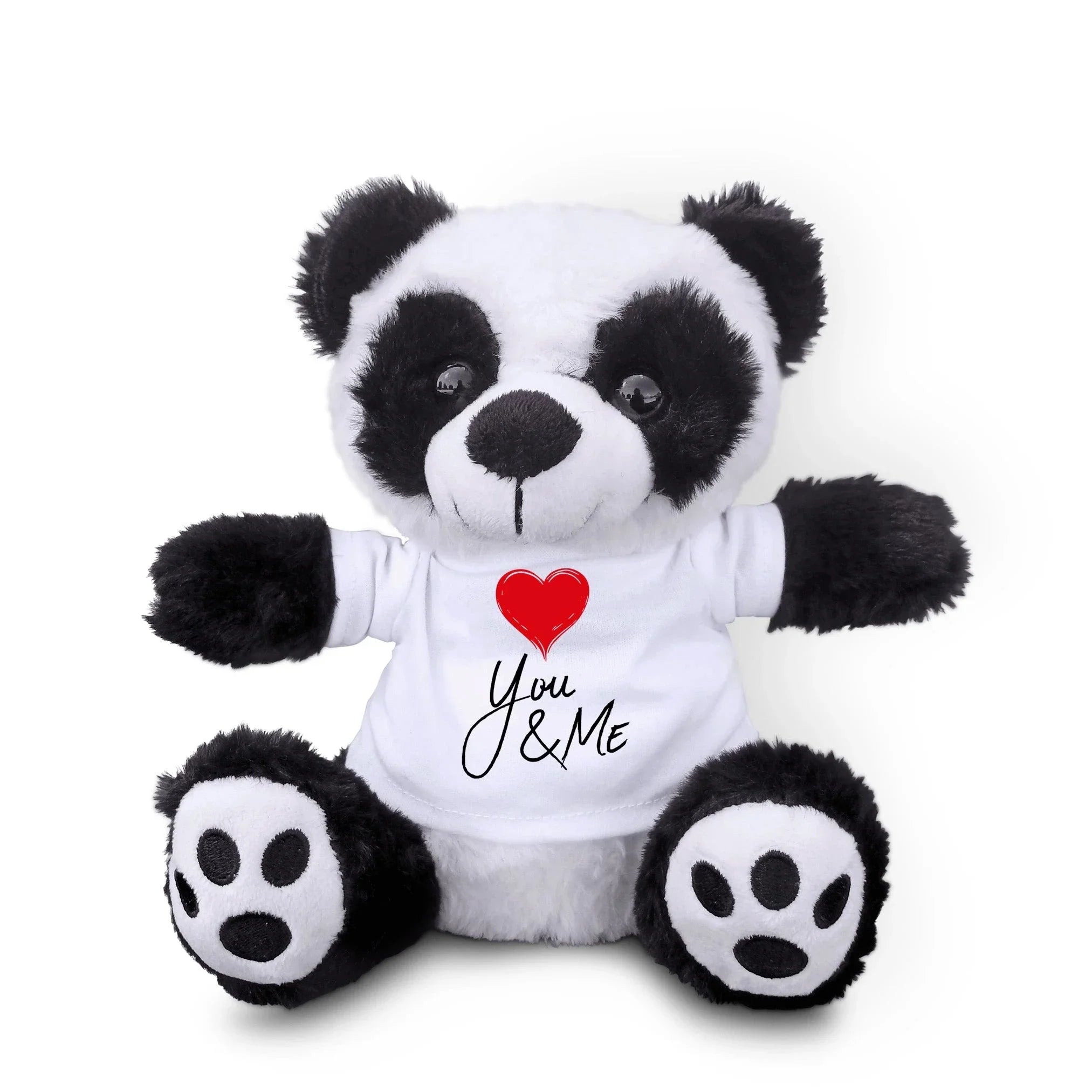 You and Me - Plush Lamb, Panda, or Teddy Bear with Tee Shirt Romantic Gift for Sweetheart