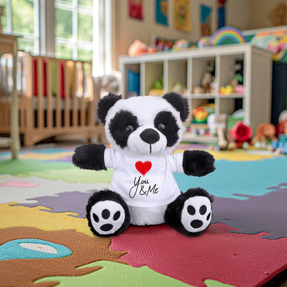 You and Me - Plush Lamb, Panda, or Teddy Bear with Tee Shirt Romantic Gift for Sweetheart - Mallard Moon Gift Shop