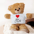 You and Me - Plush Lamb, Panda, or Teddy Bear with Tee Shirt Romantic Gift for Sweetheart