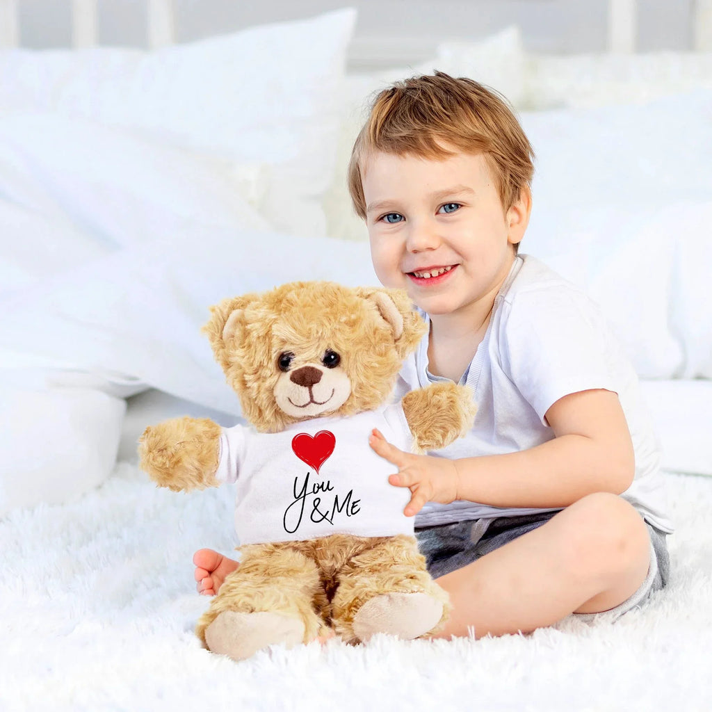 You and Me - Plush Lamb, Panda, or Teddy Bear with Tee Shirt Romantic Gift for Sweetheart