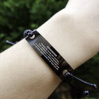 Zookeeper Black Braided Leather Rope Engraved Bracelet - Thanks for being who you are - Birthday Christmas Jewelry Gifts Coworkers Colleague Boss