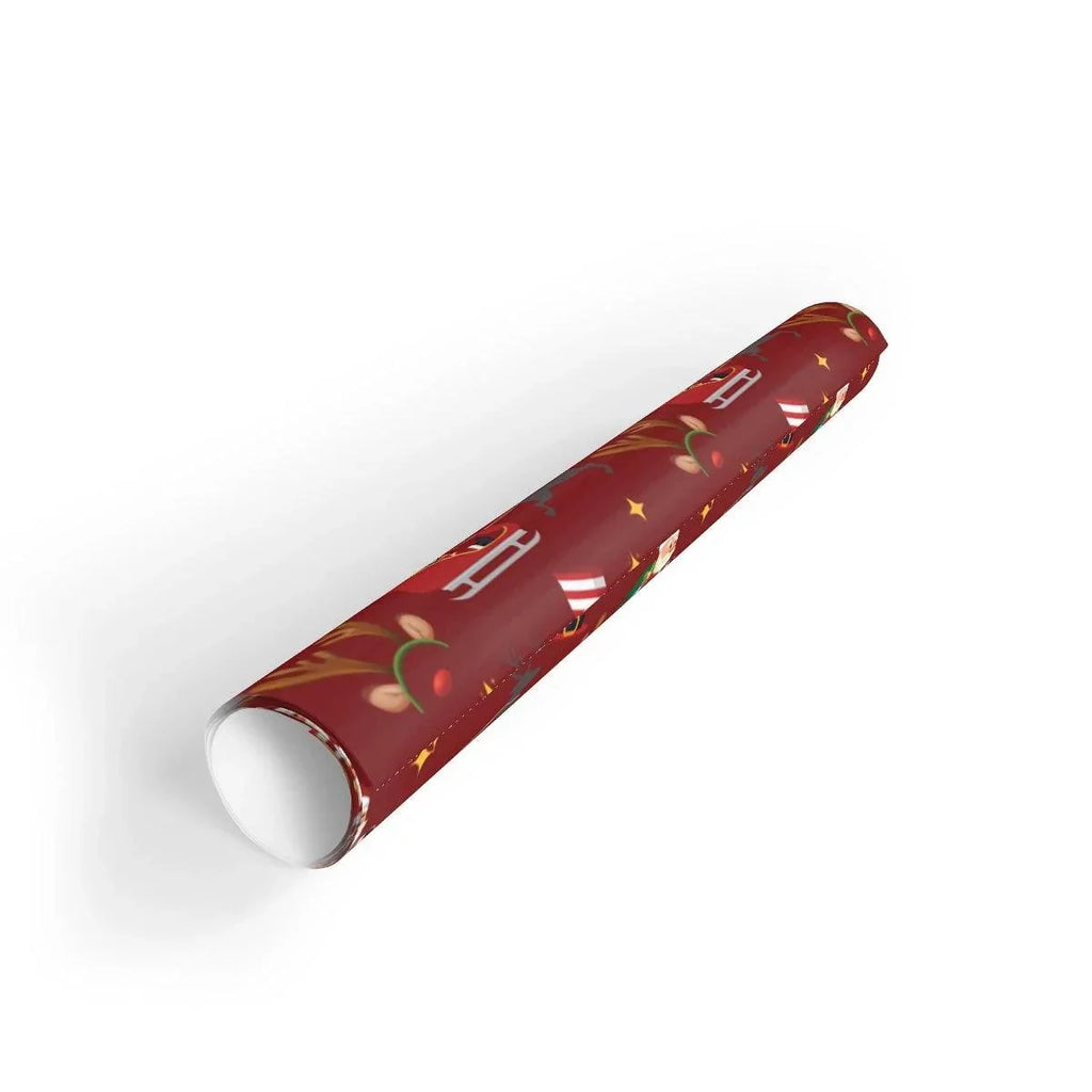 Santa's Sleigh Gift Wrapping Paper Rolls, 1pc