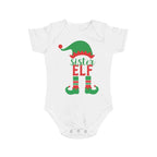 Sister Elf Christmas Short Sleeve Baby Bodysuit