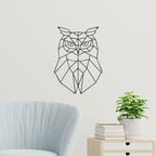 Geometric Owl Indoor Outdoor Steel Wall Sign