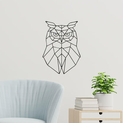 Geometric Owl Indoor Outdoor Steel Wall Sign - Mallard Moon Gift Shop
