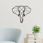 Geometric Elephant Indoor Outdoor Steel Wall Sign