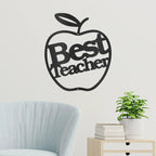 Best Teacher Apple Indoor Outdoor Steel Wall Sign