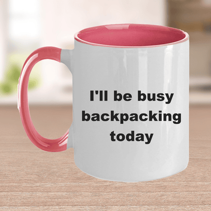 Funny Backpacking Ceramic Coffee Mug - Mallard Moon Gift Shop