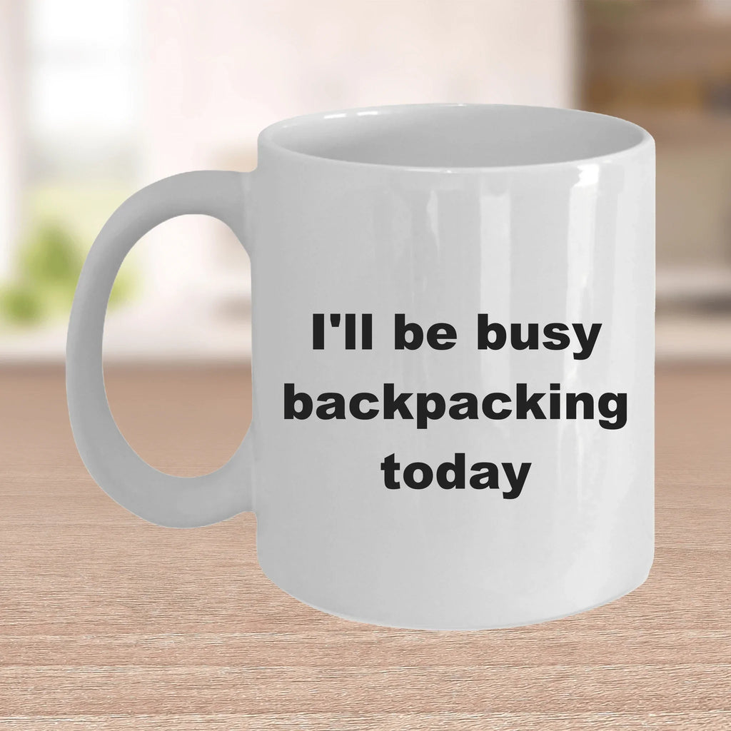 Funny Backpacking Ceramic Coffee Mug