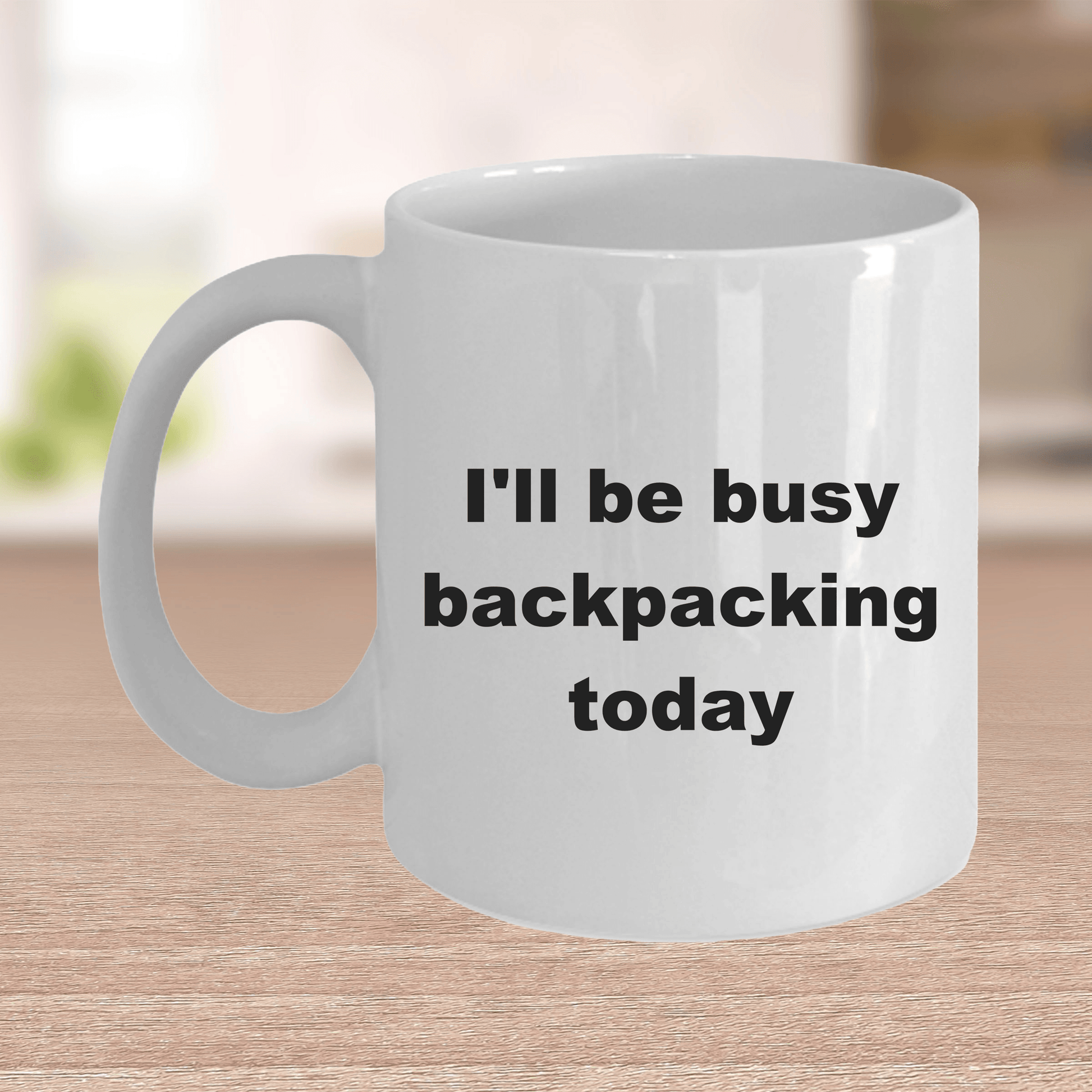 Funny Backpacking Ceramic Coffee Mug - Mallard Moon Gift Shop