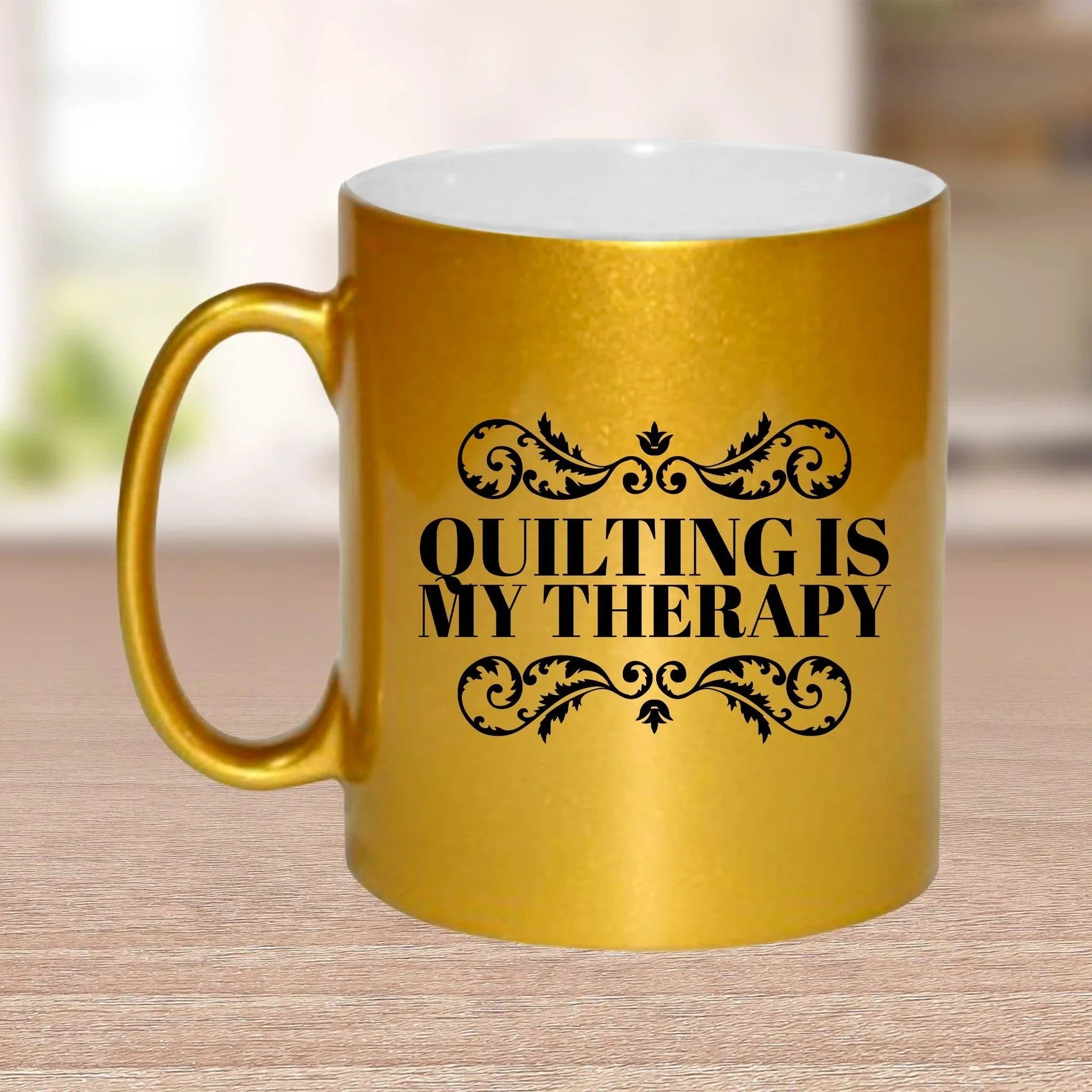 Quilting is My Therapy Ceramic Coffee Mug Travel Mug Gift for Quilter