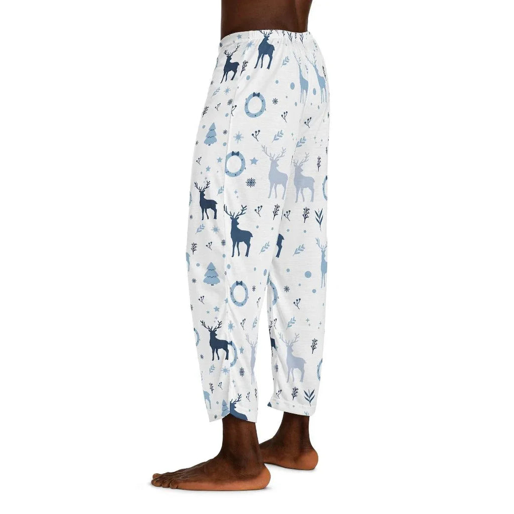 Men's Holiday Blue Christmas Pajama Pants (AOP)
