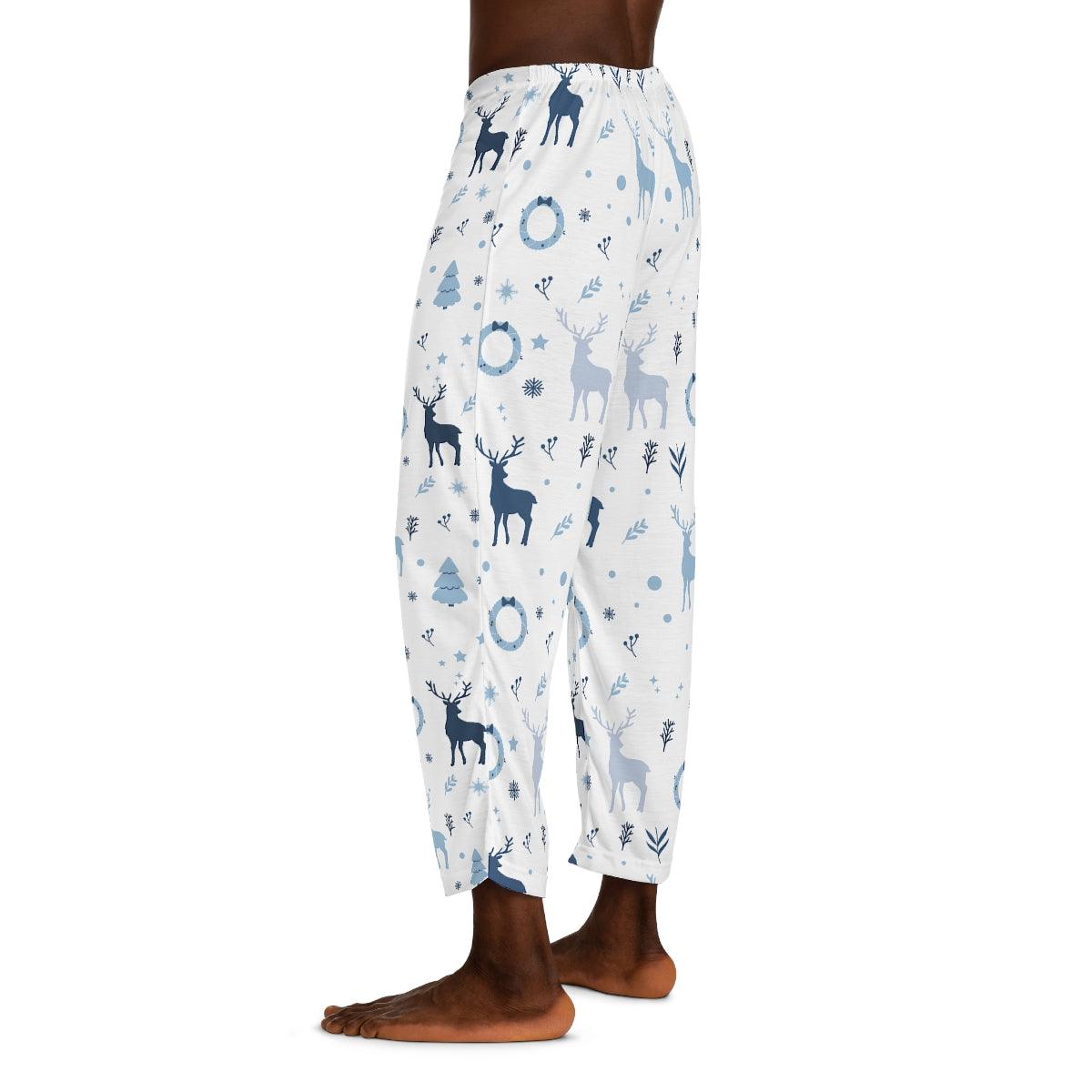 Men's Holiday Blue Christmas Pajama Pants (AOP) - Mallard Moon Gift Shop