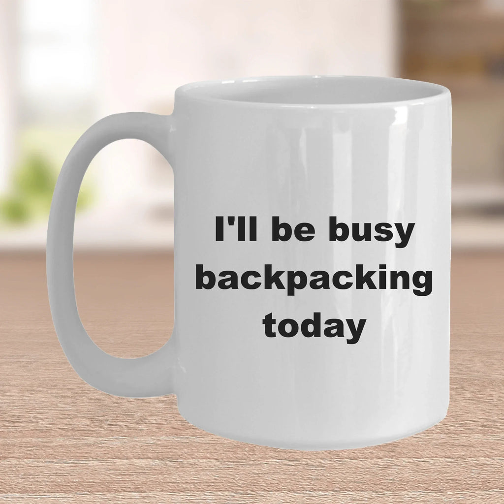 Funny Backpacking Ceramic Coffee Mug