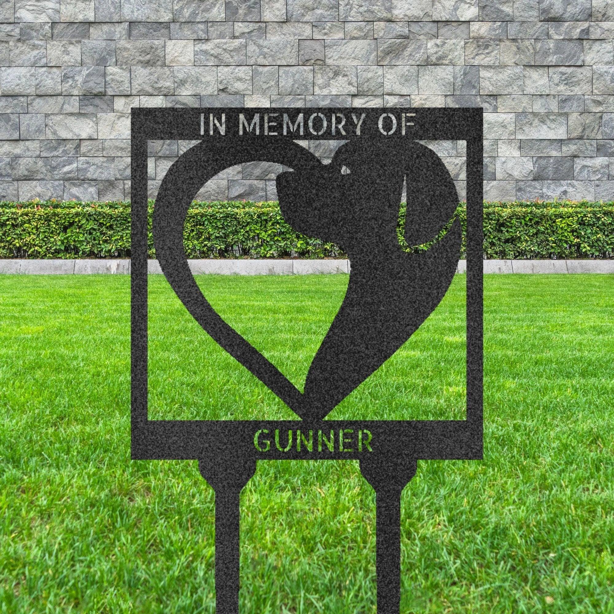 Dog Love Custom Address or Name Yard Garden Lawn Metal Stake Sign