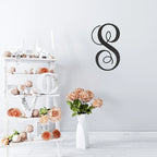 Fancy Initial Custom Monogram Metal Wall Art