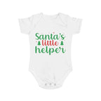 Santa's Little Helper Short Sleeve Baby Bodysuit