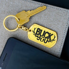 Buck You Military Style Dog Tag Funny Gift for Hunter