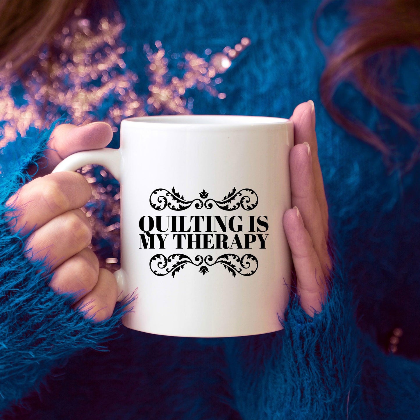 Quilting is My Therapy Ceramic Coffee Mug Travel Mug Gift for Quilter - Mallard Moon Gift Shop