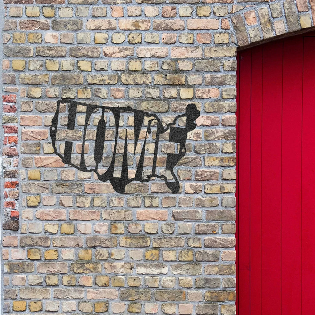 USA Home Indoor Outdoor Steel Wall Sign