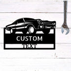 Classic Muscle Car Personalized Indoor Outdoor Steel Wall Sign