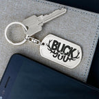 Buck You Military Style Dog Tag Funny Gift for Hunter