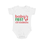 Baby's First Christmas Short Sleeve Baby Bodysuit