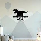 Dinosaur T-Rex Personalized Name Metal Art Wall Sign