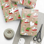 Gift Wrap Papers Snowman and Elf Hats