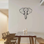 Geometric Elephant Indoor Outdoor Steel Wall Sign