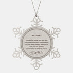 Actuary Snowflake Ornament - Thanks for being who you are - Birthday Christmas Tree Gifts Coworkers Colleague Boss