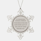 Air Traffic Controller Snowflake Ornament – Stainless Steel Christmas Decoration – Aviation Appreciation Gift – Durable, Shatterproof Holiday Keepsake