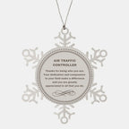 Air Traffic Controller Snowflake Ornament - Thanks for being who you are - Birthday Christmas Tree Gifts Coworkers Colleague Boss
