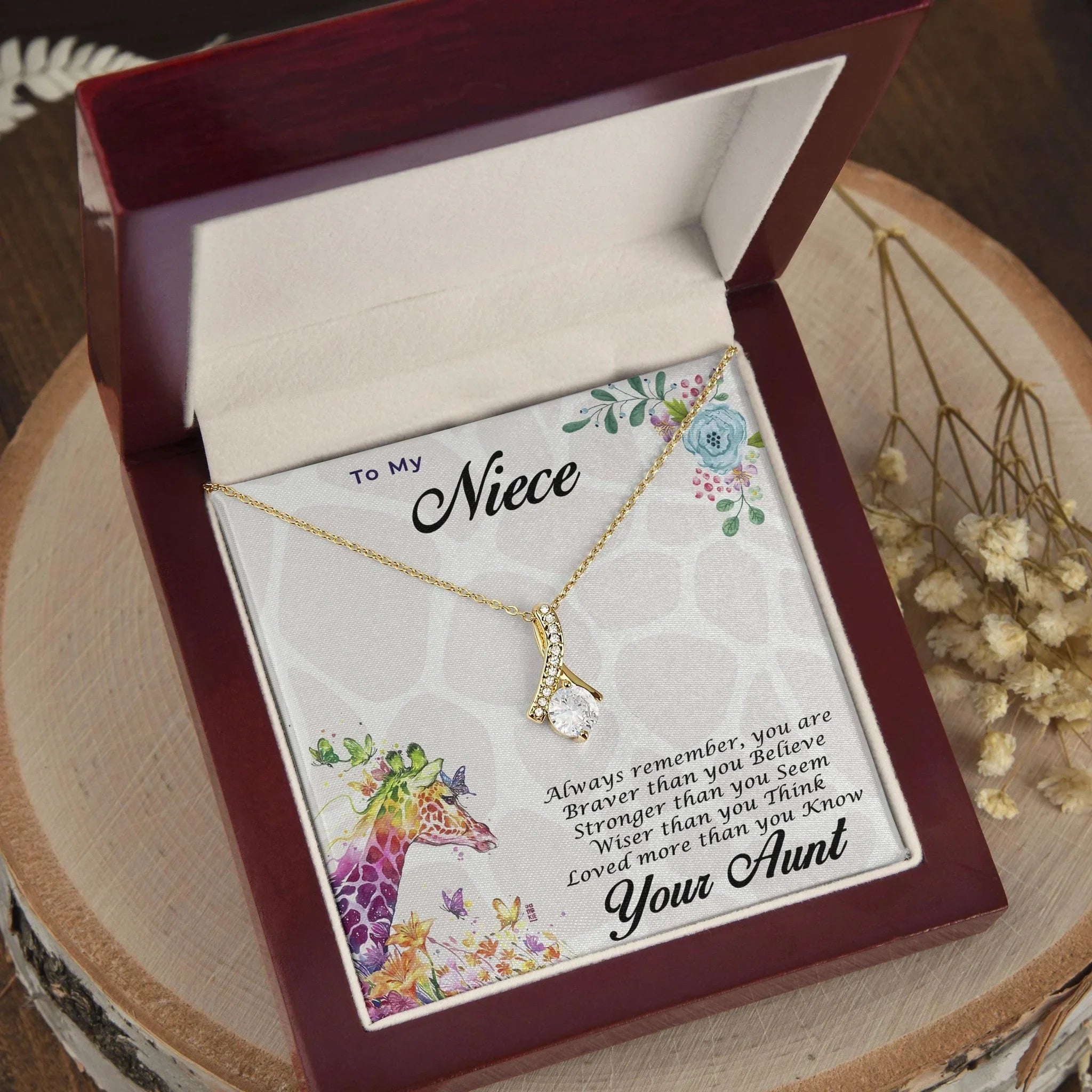 Gift for Niece CZ Pendant Necklace