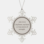 Arkansas is my home Gifts, Lovely Arkansas Birthday Christmas Snowflake Ornament For People from Arkansas, Men, Women, Friends