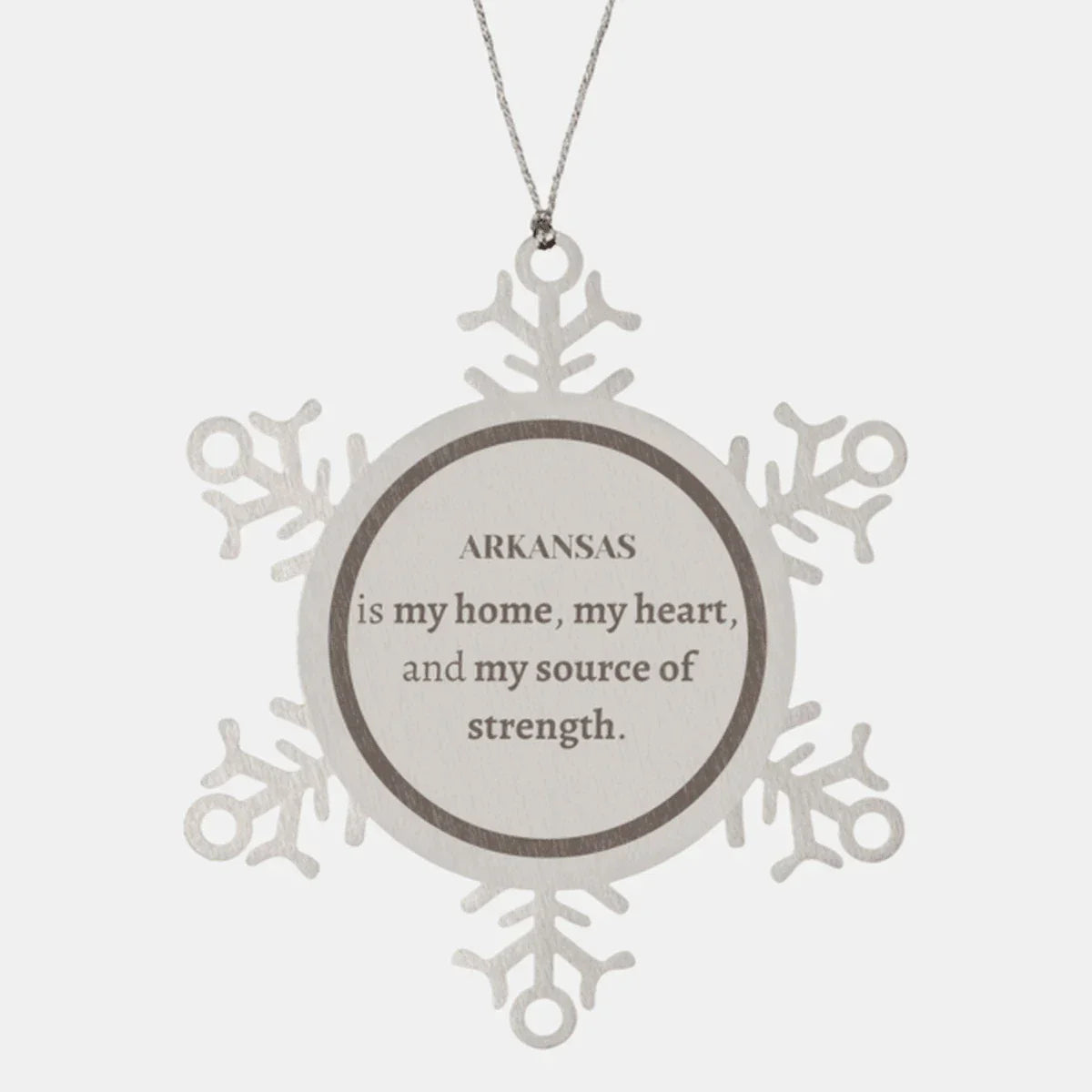 Arkansas is my home Gifts, Lovely Arkansas Birthday Christmas Snowflake Ornament For People from Arkansas, Men, Women, Friends