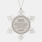 Assistant Principal Snowflake Ornament - Thanks for being who you are - Birthday Christmas Tree Gifts Coworkers Colleague Boss