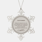 Auctioneer Snowflake Ornament - Thanks for being who you are - Birthday Christmas Tree Gifts Coworkers Colleague Boss