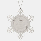 Aunt Ornament Gifts, To My Aunt Remember, you will never lose. You will either WIN or LEARN, Keepsake Snowflake Ornament For Aunt, Birthday Christmas Gifts Ideas For Aunt X-mas Gifts