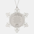 Aunt Snowflake Ornament - Always follow your dreams, never forget how amazing you are, Christmas Birthday Gifts