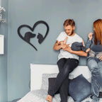 Pet Love Dog and Cat Heart Indoor Outdoor Steel Sign