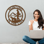 The Hunter Personalized Monogram Indoor Outdoor Steel Wall Sign