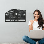 Classic Muscle Car Personalized Indoor Outdoor Steel Wall Sign