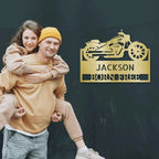 Motorcycle Shop Custom Name Indoor Outdoor Steel Wall Sign